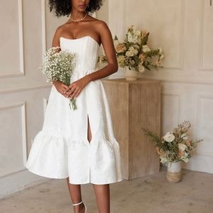 V. Chapman Virginia Dress in White Baroque Floral